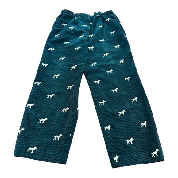 Vintage Orvis Hunter Green Corduroy Dog Embroidered Pants High Rise 30x27 Y2K - Picture 15 of 15